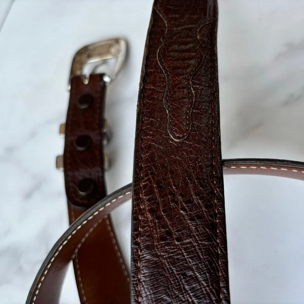 Pinto Ranch TX Belt - Genuine Ostrich Handmade Belt - Men's